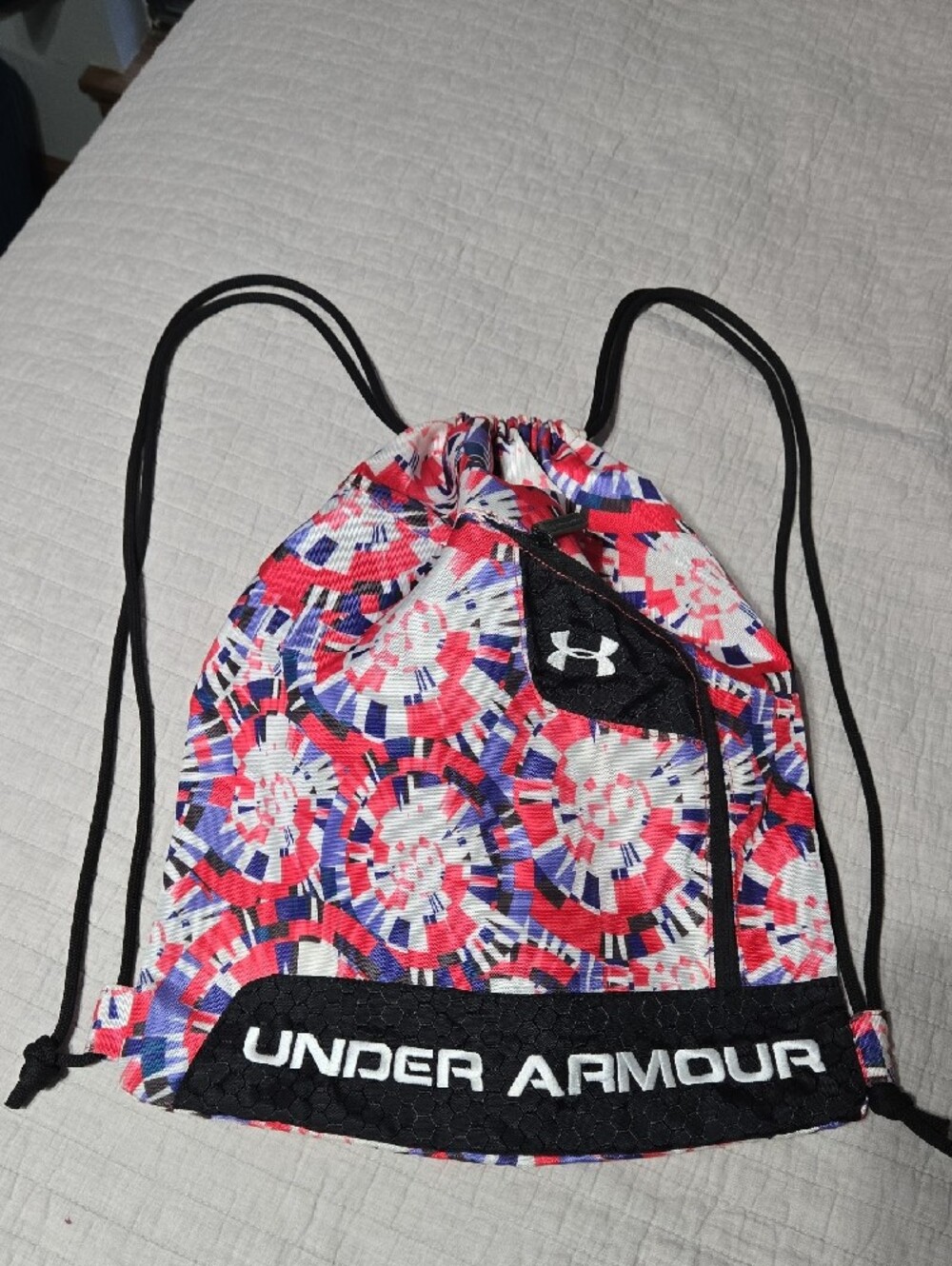 Under Armour Pink & Purple Splatter Pattern Drawstring Backpack - Picture 6 of 6